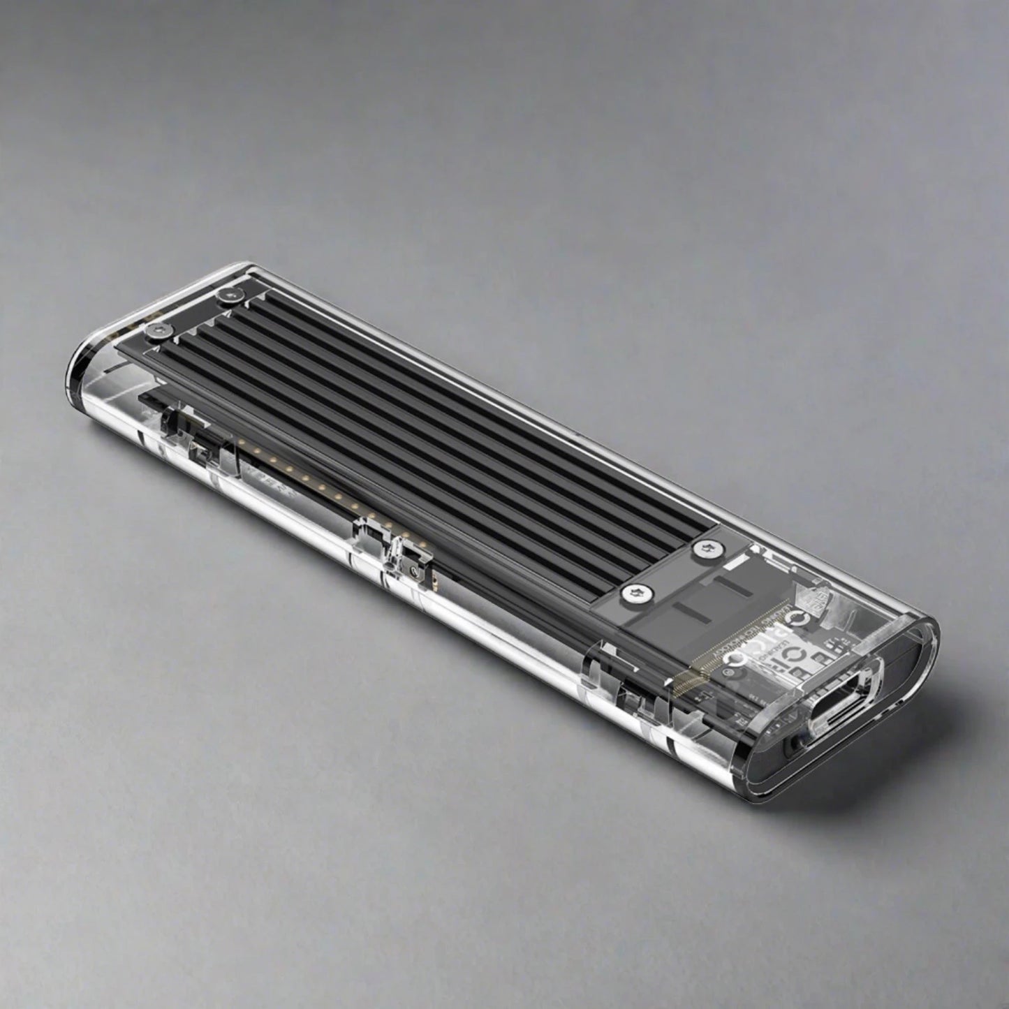 Orico Transparent M.2 NVME USB3.1 Gen.2 USB-C SSD Enclosure - Black