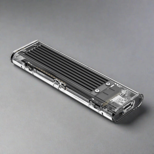 Orico Transparent M.2 NVME USB3.1 Gen.2 USB-C SSD Enclosure - Black