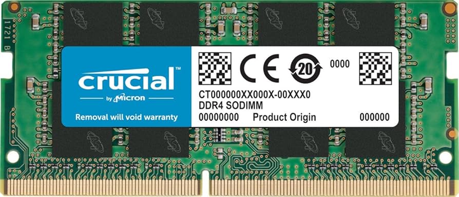 Crucial 8GB DDR4 3200MHz PC4-25600 SODIMM Laptop Memory CT8G4SFS832A