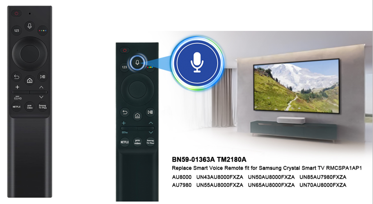 Samsung Crystal Smart TV REMOTE BN59-01363A TM2180A Replace Smart Voice Remote