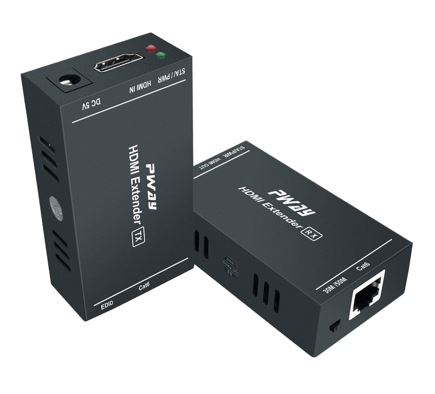 HDMI Extender 1080p@60Hz, 3D, Over Single Cat5e/Cat6/Cat 7 Cable Full HD Uncompressed Transmit Up to 164 Ft(50m), EDID and POC Function Supported (Transmitter and Receiver)