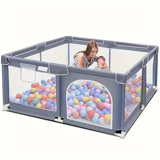 Baby Playpen With Anti-Slip Mat For Indoor And Outdoor Playard Kids Activity CenterWith Gate