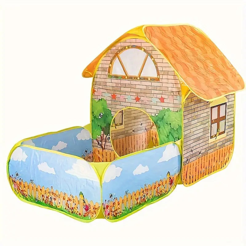 hildren's Tent Garden Villa Boys And Girls Indoor And Outdoor Games Dollhouse Ocean Ball Pool Large Space Collapsible Portable Tent Hut