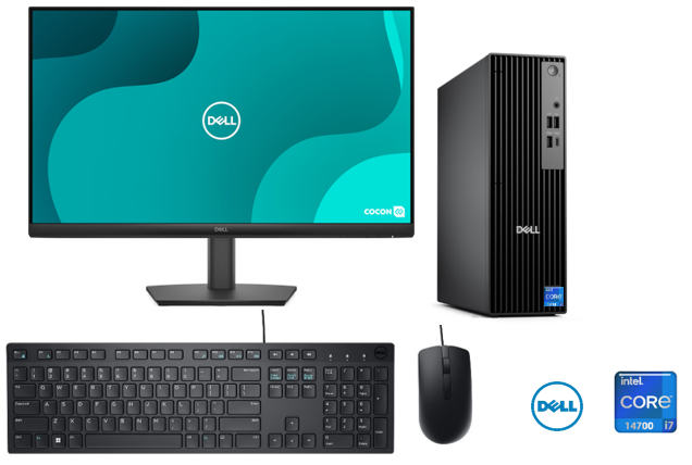DELL PRO SLIM QCS1250 DESKTOP INTEL CORE I7-14700 2.1GHZ 512GB SSD 8GB DDR5 KEYBOARD & MOUSE