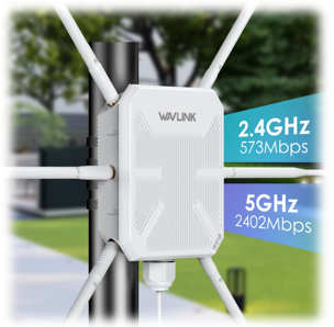 WAVLINK Outdoor WiFi 6 Extender Router Long Range AX3000 for Patio Farm Yard RV