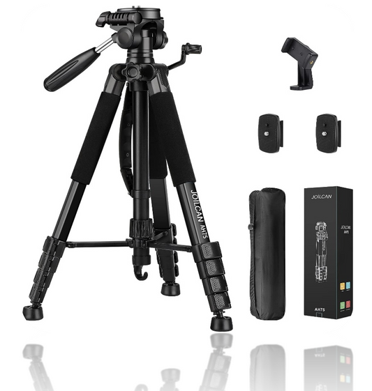 Tripod Camera Tripods, 74" Tripod for Camera Cell Phone Video Photography, Heavy Duty Tall Camera Stand Tripod, Professional Travel DSLR Tripods Compatible with Canon Nikon iPhone, Max Load 15 LB