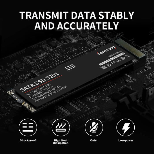 M.2 2280 NGFF SATA III 2TB 1TB SSD 6Gb/s Internal Solid State Drive