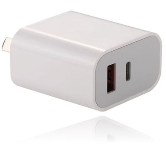 JACKSON 18W Dual Port USB Wall Charger With 1x USB-A & 1x USB-C