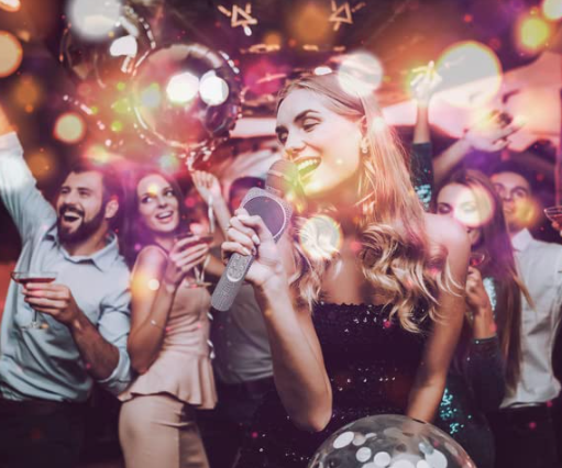 Bling Sing-Along Bling Bluetooth Karaoke Microphone and Bluetooth Stereo Speaker All-in-One (Black)