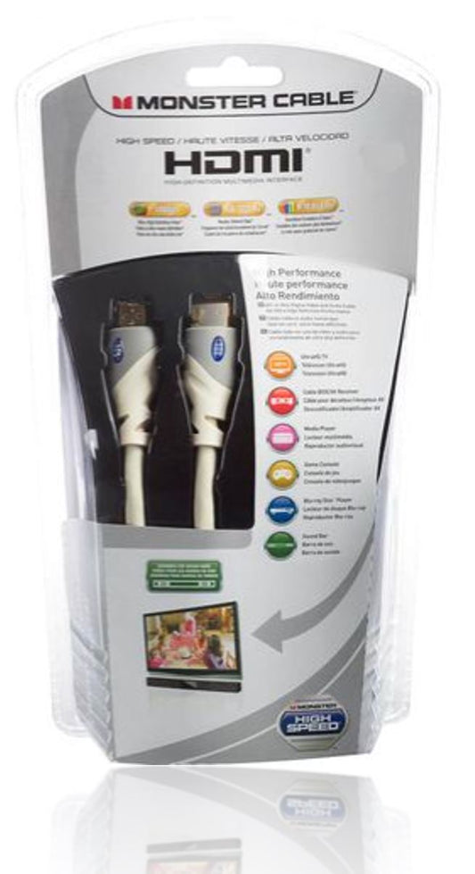 Monster 6ft HDMI Cable 4k Ultra HD with Ethernet Cord - 60/120 Hz Refresh Speed