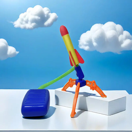 24cm Durable Rocket Launcher Toy - Blast Off Fun with Flexible Hose,