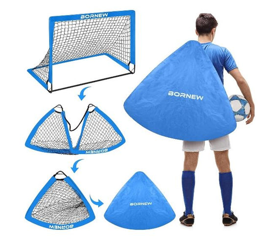 Kids Soccer Goal for Backyard - 2 Toddler Soccer Nets Training Equipment, Soccer Ball, Pop Up Portable Soccer Set for Youth Games - Size 4' x 3