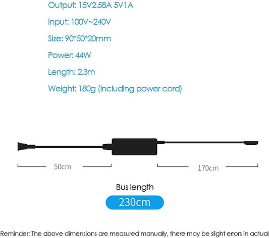 Genuine 65W Microsoft Surface Pro Book 1 2 3 4 5 6 7 X Adapter Charger1706 1800