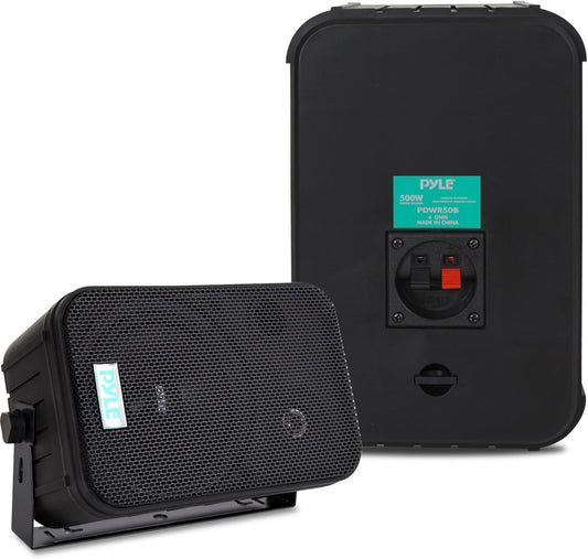 2X Waterproof Outdoor -Speaker System - 6.5 Inch Pair of Weatherproof Wall / Ceiling Mounted -Speakers