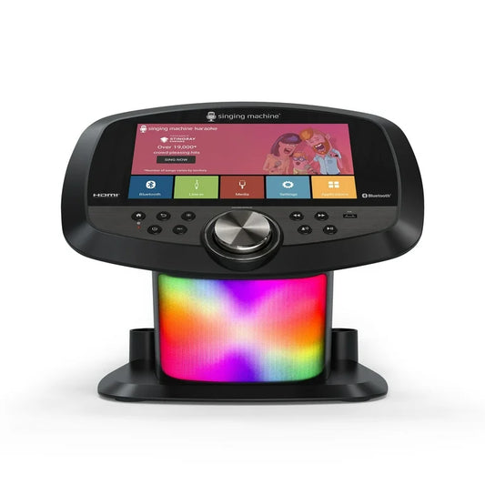 Karaoke Hub Wi-Fi with 10.1" LCD touchscreen display, 2 Wireless Microphones,