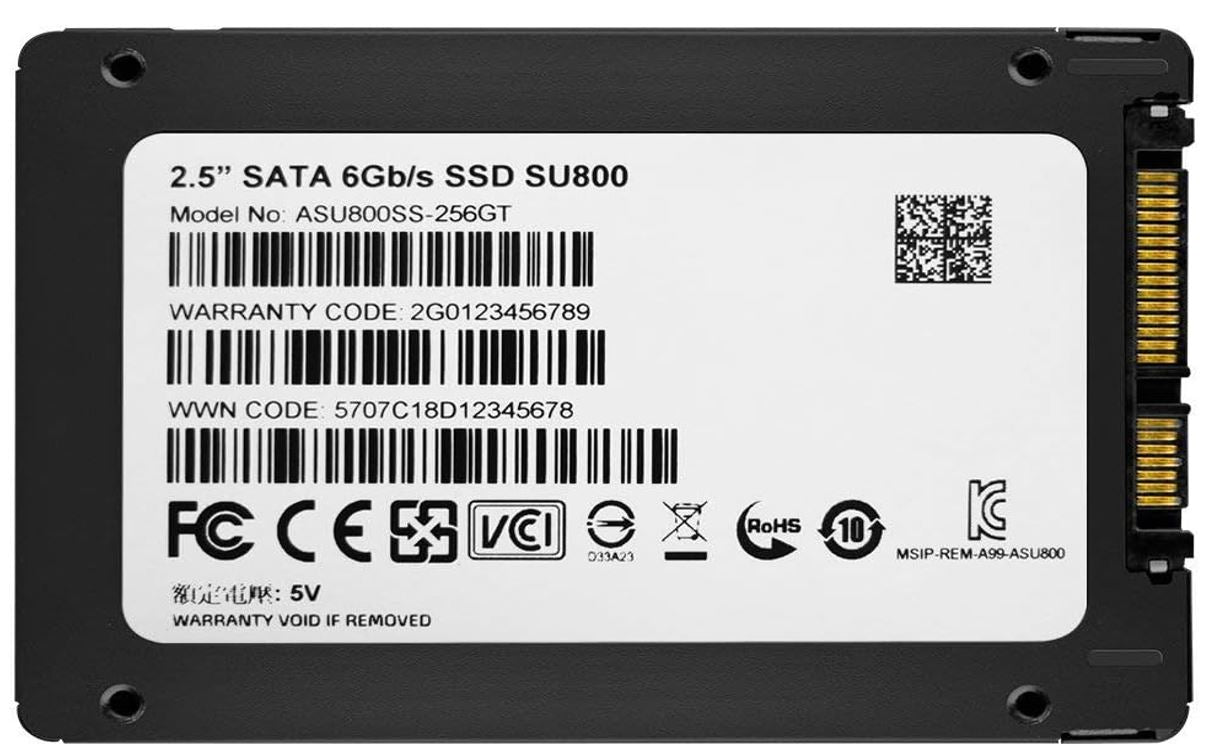 ADATA SU800 256GB 3D-NAND 2.5 Inch SATA III High Speed Read & Write up to 560MB/s & 520MB/s Solid State Drive