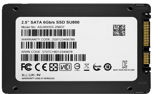 ADATA SU800 256GB 3D-NAND 2.5 Inch SATA III High Speed Read & Write up to 560MB/s & 520MB/s Solid State Drive
