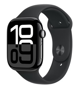 Apple Watch Series 10 (GPS+Cellular) 42mm Aluminum Jet Black BlackSport Band - S/M.