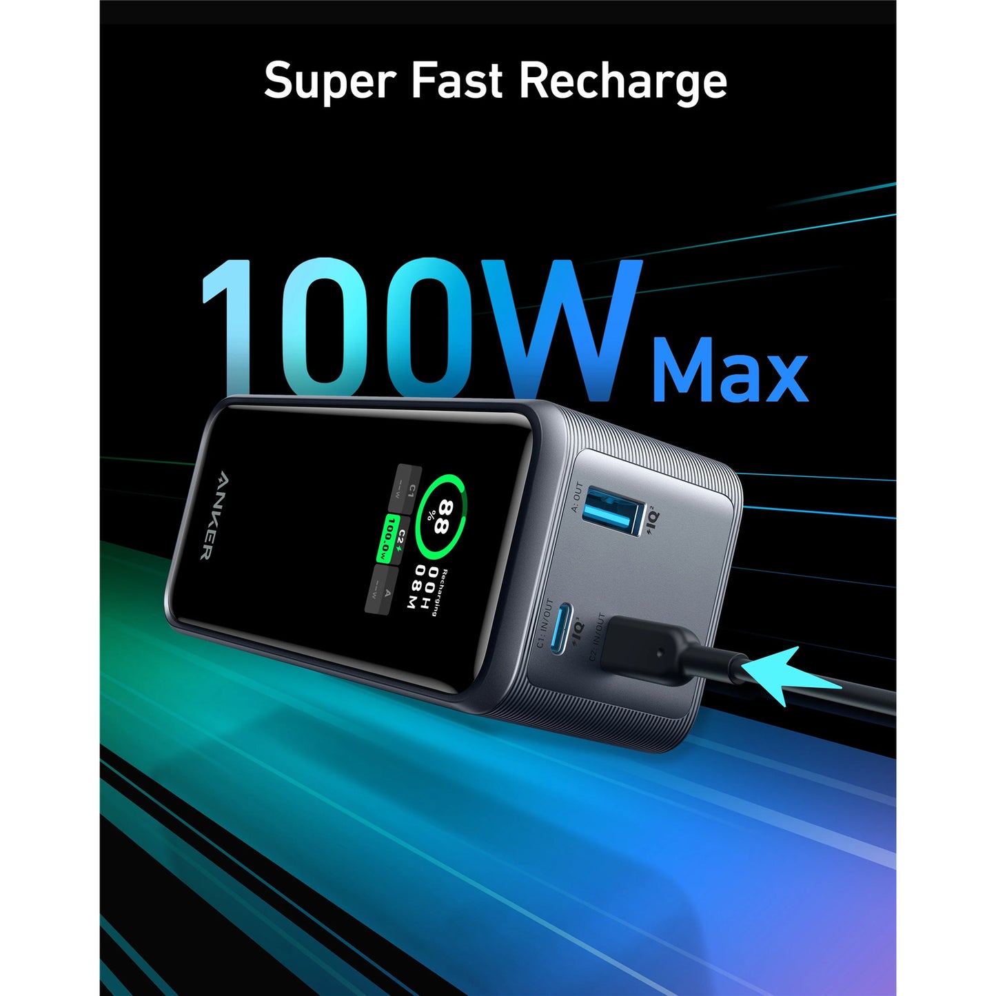 ANKER Prime 20000mAh 200W PD Power Bank - Black