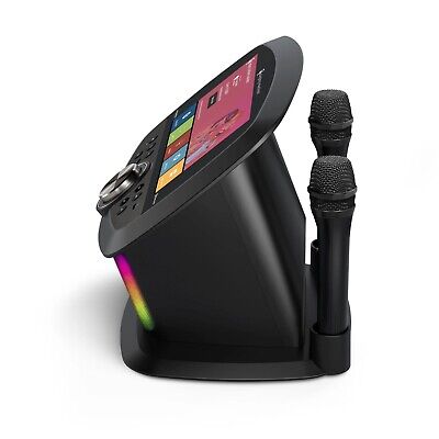 Karaoke Hub Wi-Fi with 10.1" LCD touchscreen display, 2 Wireless Microphones,