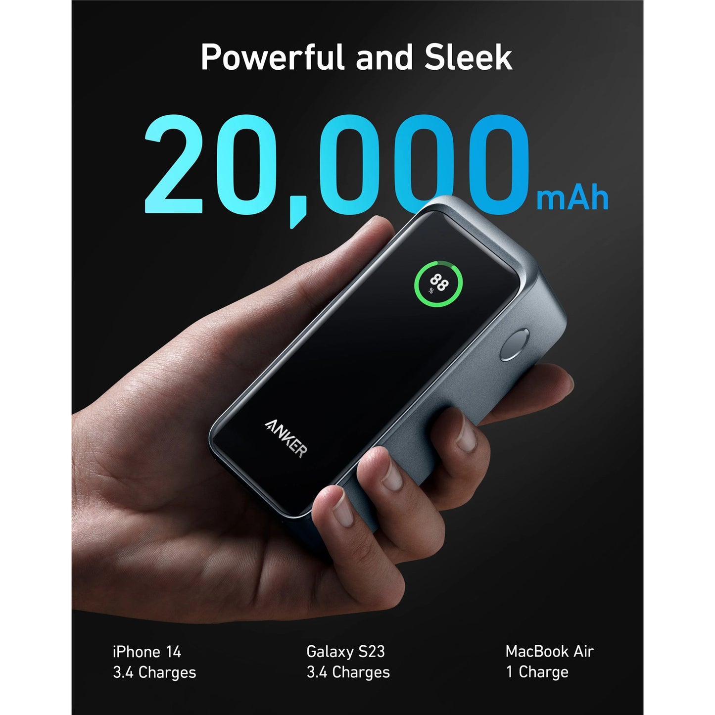 ANKER Prime 20000mAh 200W PD Power Bank - Black