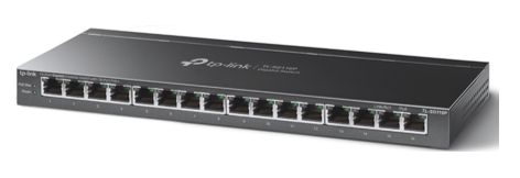 TP-Link TL-SG116P | 16 Port Gigabit PoE Switch | 16 PoE+ Ports @120W | Plug & Play