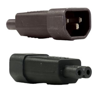 IEC Male C14 to C7 N8 Female Adapter