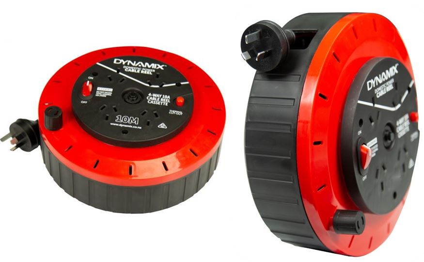 10M 4-Way 10A Cable Reel Cassette with DP Switch (on/off).
