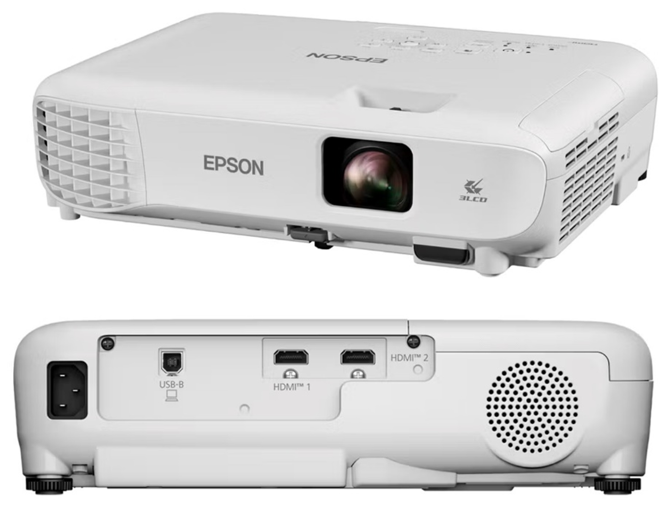 Epson EB-W53 3LCD Projector - 16:10 - Portable - White - Front - 1080p - 12000 Hour Economy Mode - 16,000:1 - 4000 lm - HDMI - USB - Home, Office, Business, Education, Entertainmen