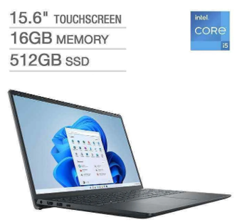 Dell Inspiron Core™ i5-1335U 512GB SSD 16GB 15.6" (1920x1080) TOUCHSCREEN W11PRO BLACK