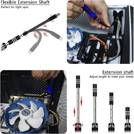 135 in 1 Precision Screwdriver Set, Computer Screwdriver Kit, Laptop Repair Tool Kit, Electronics Repair Tool Kit for PC (Blue)