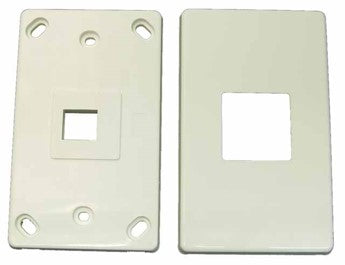 Single Port Keystone Face Plate 2 Piece Horizontal Mount