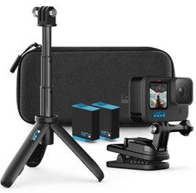 GoPro HERO10 Action Camera Bundle BLACK : 2 Batteries, Case, Shorty Pole / Tripod