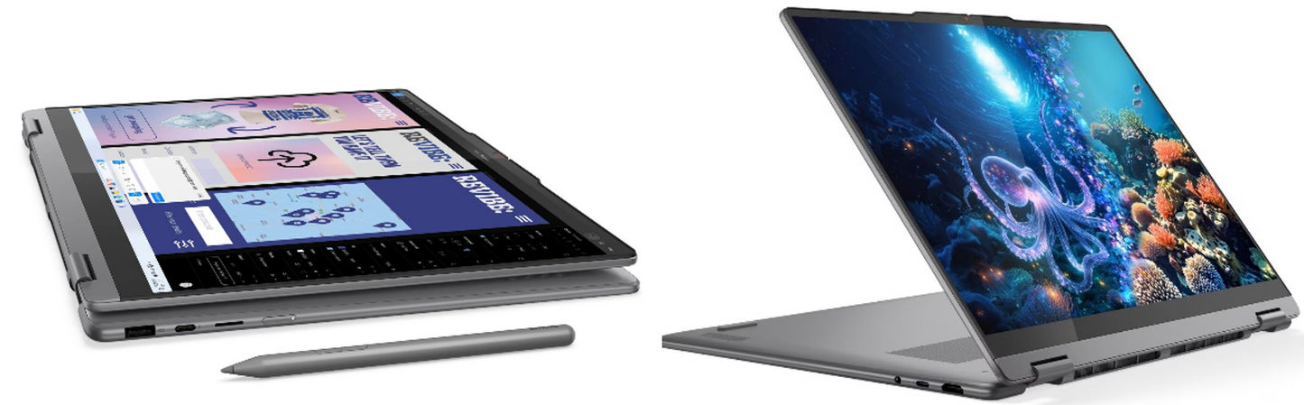 Lenovo YOGA 7 16ILL10 2-IN-1 Core™ Ultra 7 256V 1TB SSD 16GB 16" (1920x1200) TOUCHSCREEN WIN11Pro LUNA GREY Backlit Keyboard FP Reader