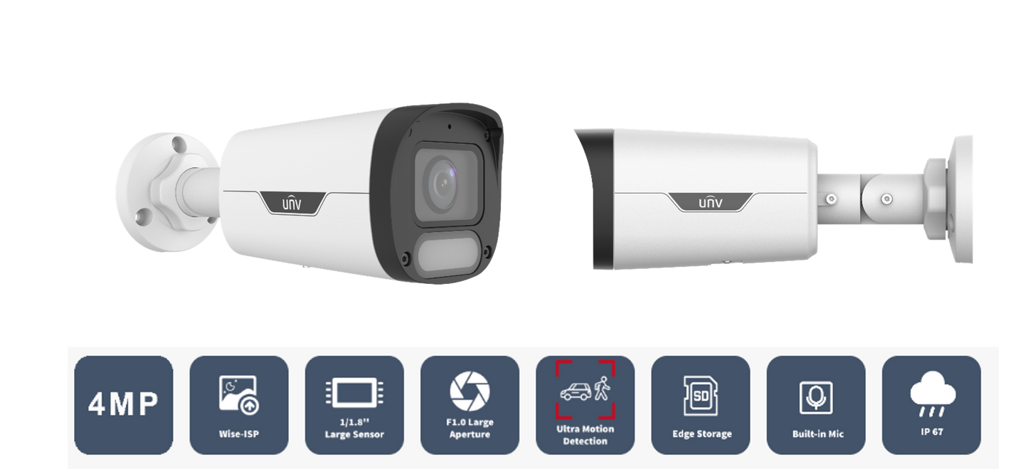 4MP ColorHunter with Wise-ISP Fixed Bullet Network Camera