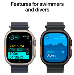Apple Watch Ultra 2 GPS + Cellular, 49mm Titanium Case with Blue Ocean Band