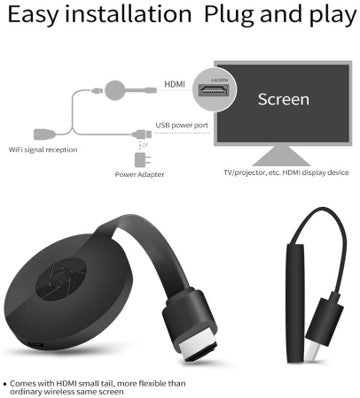 MiraScreen G2 2.4G Wireless WiFi Display Dongle, 1080 Wireless HDMI Display Receiver DLNA Airplay Miracast iOS Android Windows to TV Projector Monitor