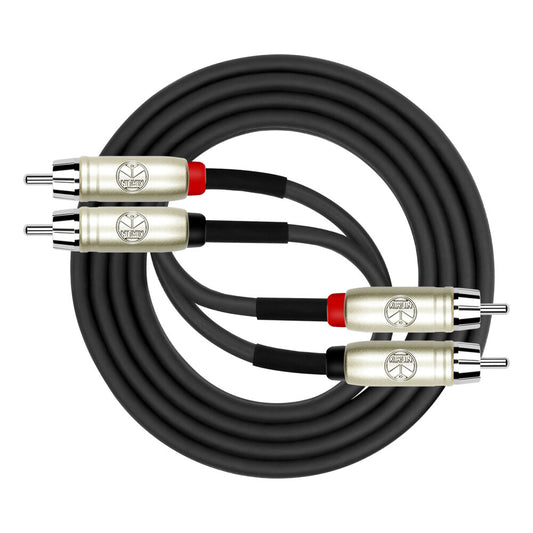Kirlin AP-401PR-3FT/BK 24AWG 2x RCA PLUG-SAME