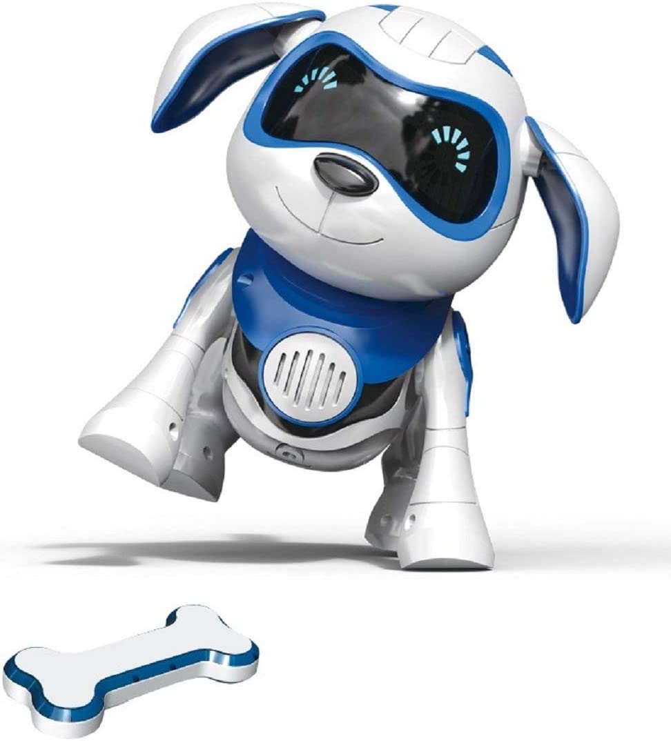 Mini AI Robot Dog with Magent Bone, Smart Interactive Puppy Pet Electronic Robotic Dogs Toy for Aged 3 4 5 6 7 8-12 Year Old Kids Boys Girls Toddlers, Birthday Gifts Wireless Walk Talk Voice Control