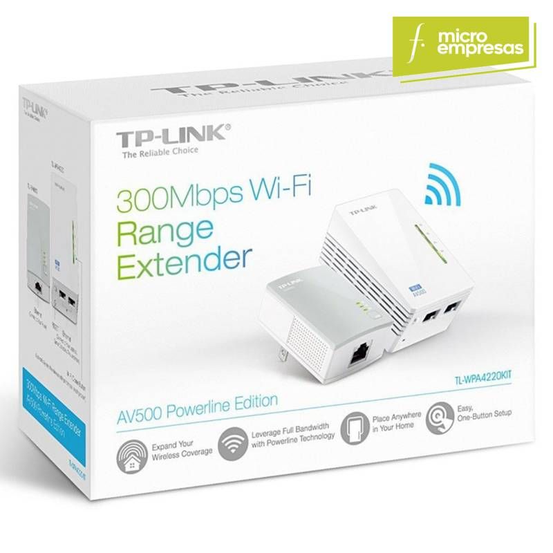 TP-LINK AV500 Powerline Wi-Fi Range Extender Edition 2-Pack TL