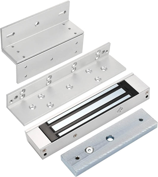 "Electric Magnetic Lock with Z and L Bracket 180KG 350LBS Holding Force Electromagnet Lock 12V Fail Safe Single Door for Access Control System "