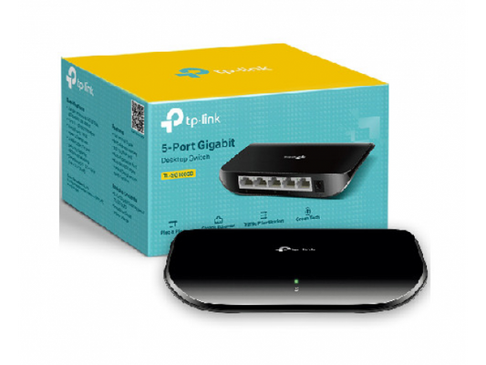 TP-Link TL-SG1005D 5-Port Gigabit Desktop Switch Auto-Negotiation RJ45 ports Supports Auto MDI / MDIX