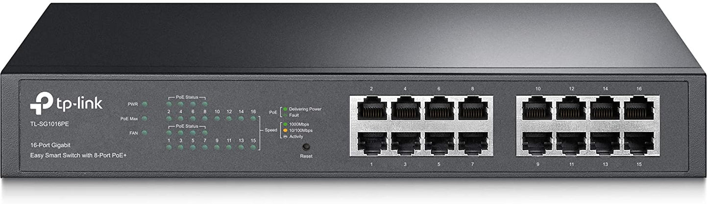 TP-Link SG1218MPE16 Port Gigabit POE+ Easy Smart Rackmount Switch