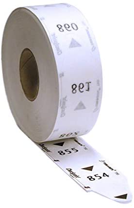 Microframe - 1 roll of 3-Digit Take-A-Number Tickets - 3000 Tickets/roll (White)