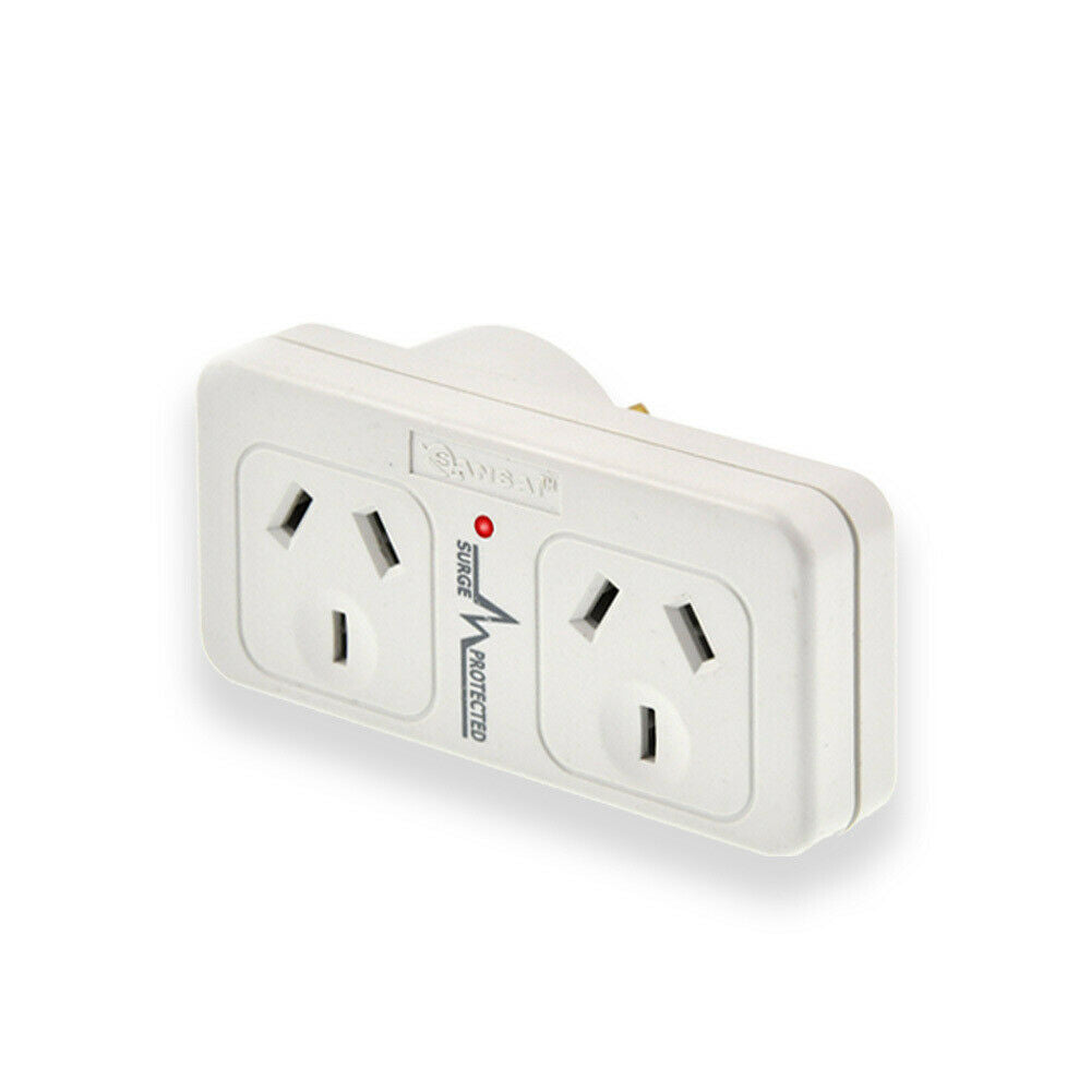 Sansai 2 Way Power Adapter - Surge Protected