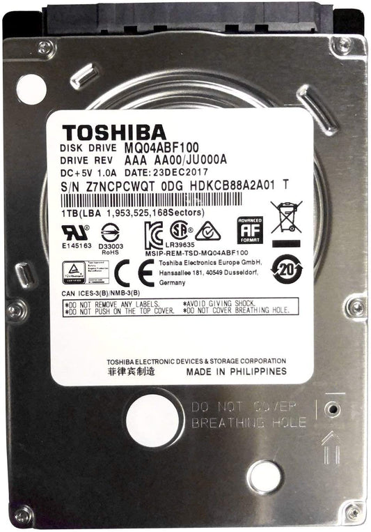 Toshiba 1TB 5400RPM SATA 7mm 2.5" 128MB HDD CMR MQ04ABF100