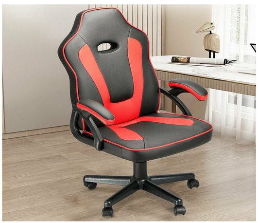 Computer Gaming Chair Office Racing Style Recliner Seat Swivel High-back Chair RED / Black