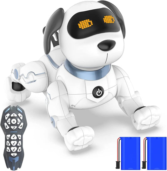 Robot Dog Toy for Kids, OKK Remote Control Robot Toy Dog and Programmable Toy Robot, Smart Dancing Walking RC Robot Puppy, Interactive Voice Control Toys, Electronic Pets Gift for Kids Boys Girls