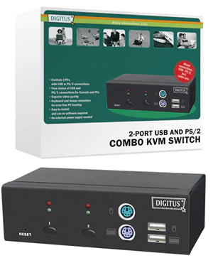 Digitus KVMSwitch Combo (PS/2 & USB) 2 PC's