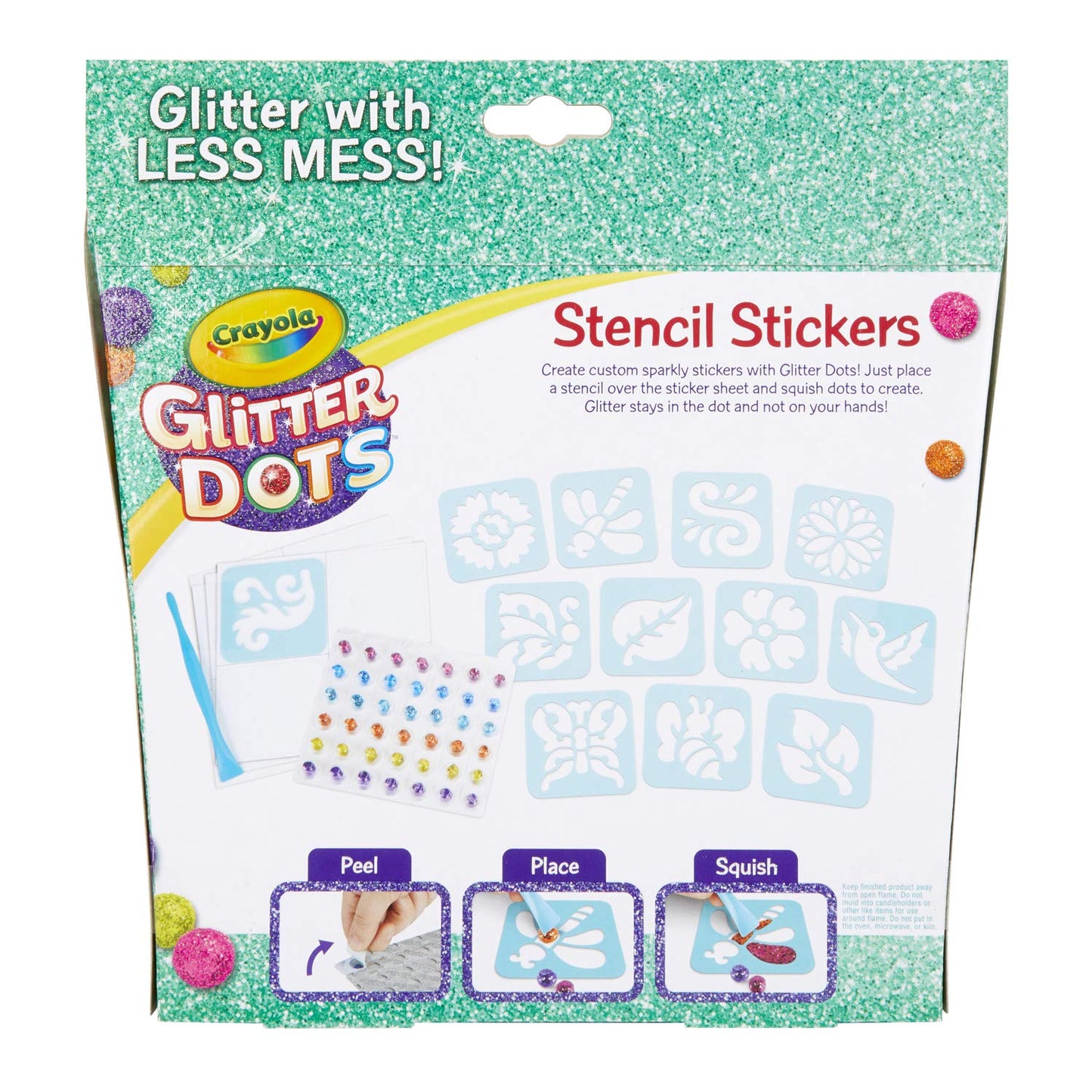 CRAYOLA GLITTER DOTS STENCIL